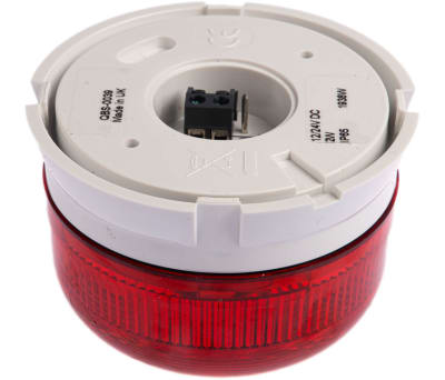 Product image for RED LOW PROFILE XENON BEACON,12/24VDC