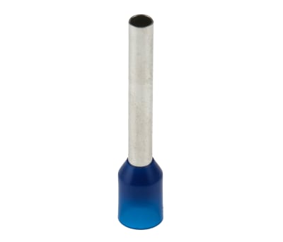 Product image for Blue insulated bootlace ferrule,18mm pin