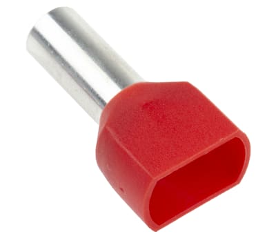 Product image for Red 2 entry bootlace ferrule,10sq.mm