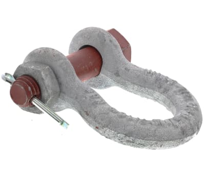 Product image for Galvanised bowshackle w/safetypin,1.5ton