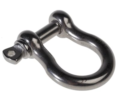 Product image for S/steel bow shackle with screw pin,8mm W