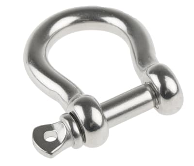 Product image for S/steel bow shackle with screw pin,10mmW