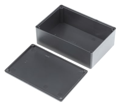 Product image for BLACK ABS BOX WITH LID, 74X50X28MM