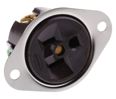 Product image for STRAIGHT BLADE FLANGED USASOCKET,15A125V