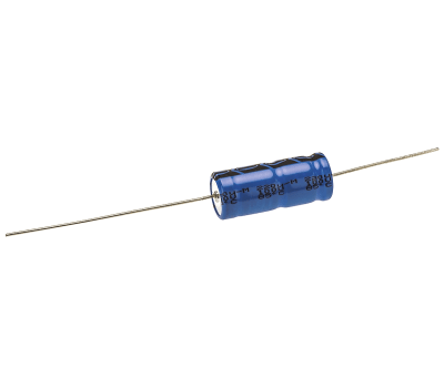 Product image for 021ASM min axial Al elect cap,220uF 100V