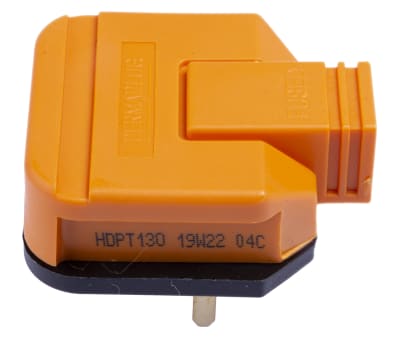 Product image for ORANGE THERMOPLASTIC SLEEVED PLUG,13A