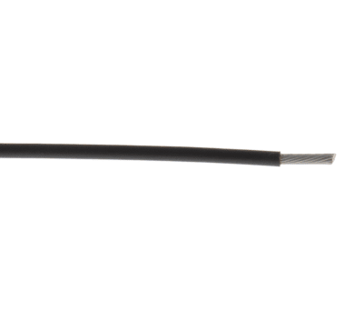 Product image for Black single wall equipment wire,22awg