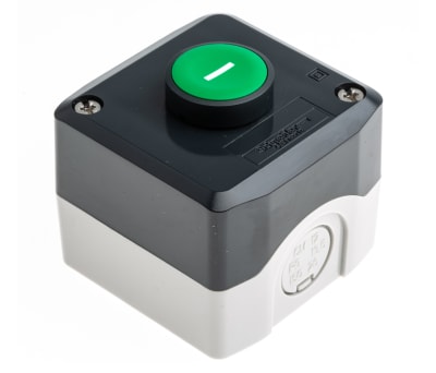 Product image for Enclosed Push button, Green "I"