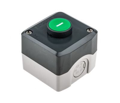 Product image for Enclosed Push button, Green "I"