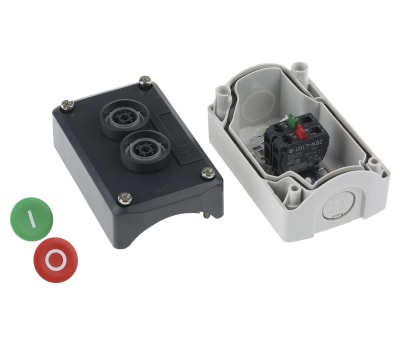Product image for Enclosed Push buttons Green "I", Red "O"