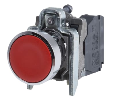 Product image for Push button Flush Red 1NC Complete