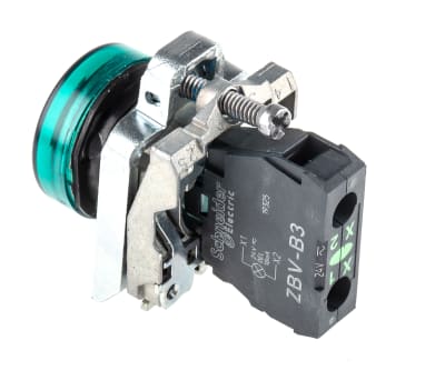 Product image for Pilot Light Green LED 24V Plain Lens