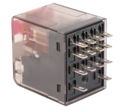 Product image for 4PDT plug-in relay,6A 24Vac coil