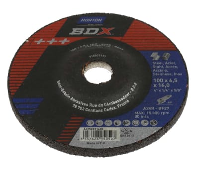 Product image for DISHED CTRE METAL GRIND DISC,100X6.5MM