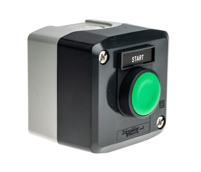 Product image for Enclosed Push button, Green "Start"