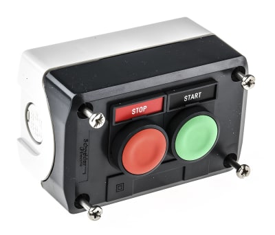 Product image for Enclosed Push buttons 1x Red 1x Green