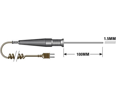 Product image for Thermocouple probe type T, light duty