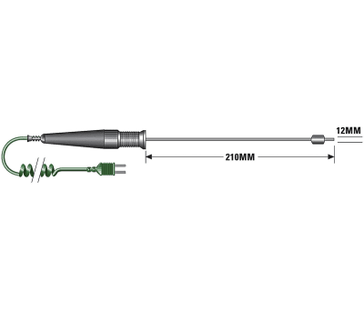 Product image for Thermocouple probe type K, high temp