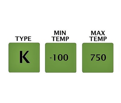 Product image for Thermocouple air probe type K