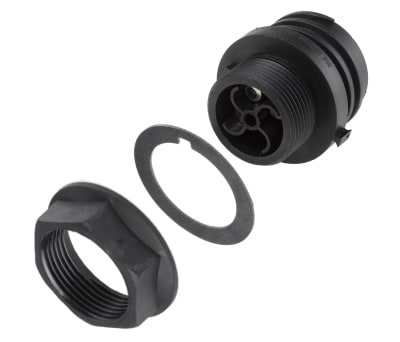Product image for IP68 4 way chassis socket,32A