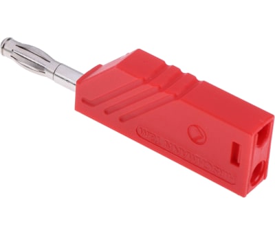 Product image for Hirschmann Test & Measurement Red Male Banana Plug - Screw Termination, 60V dc, 16A