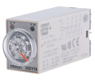 Product image for 4Pfunction timer,0.1sec-10min 100-120Vac