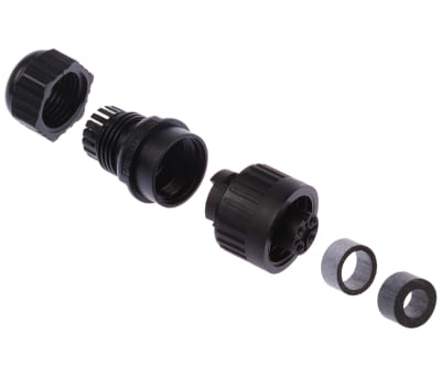 Product image for Hirschmann Screw Connector, 3 + PE Contacts, Cable Mount, IP67