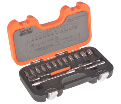 Product image for 16 piece 1/4in drive metric socket set