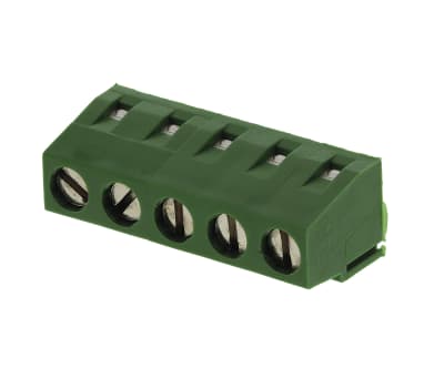 Product image for 5 way PCB screw terminal,5mm pitch