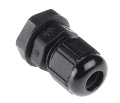 Product image for Cable gland, nylon, black, M12x1.5, IP68