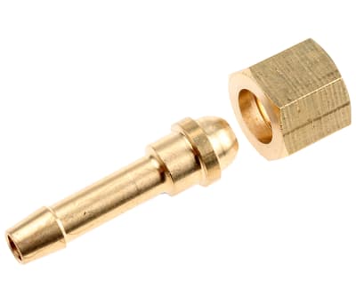 Product image for Brass oxygen nut & tail,1/4in x 1/4in