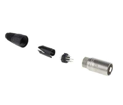 Product image for 7 WAY NICKEL FINISH XLR CABLE MOUNT PLUG