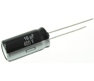 Product image for NHG min Al electrolytic cap,10uF 400V