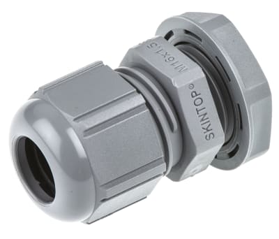 Product image for Cable gland, nylon, grey, M16x1.5, IP68