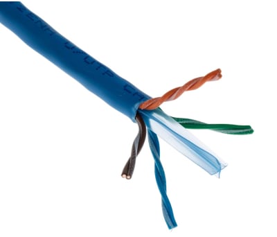 Product image for Blue LSZH Datatwist Cat6 UTP cable,304m