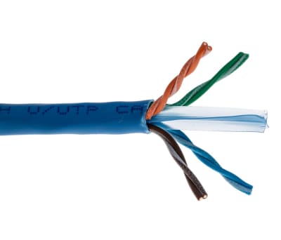 Product image for Blue LSZH Datatwist Cat6 UTP cable,304m