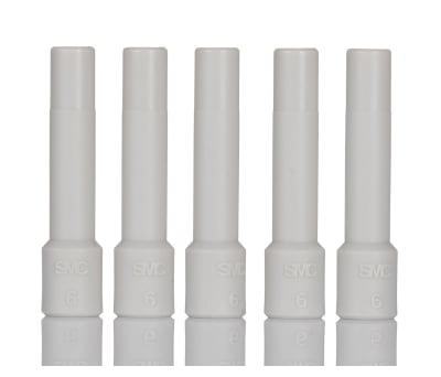 Product image for White push-in one touch plug fitting,6mm