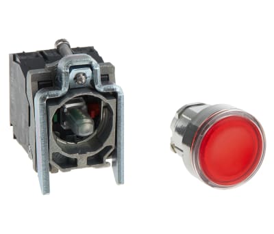 Product image for Push button Illuminated Red LED 24V