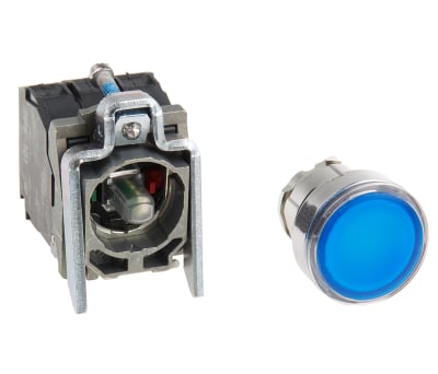 Product image for Push button Illuminated Blue LED 24V