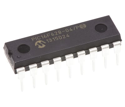 Product image for 8 BIT MICROCONTROLLER,PIC16F628-04/P