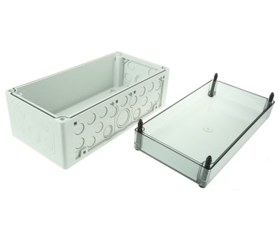 Product image for IP65 BOX W/TRANSPARENT LID,300X150X132MM