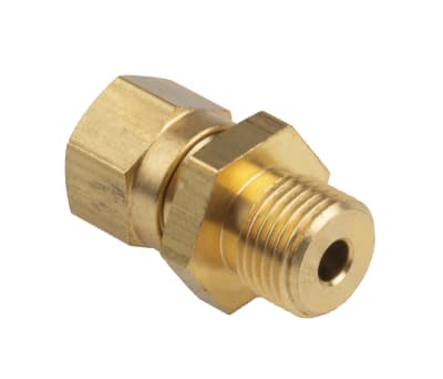 Product image for Brass comp gland,1/8in BSPP 3mm ID