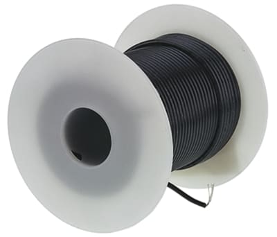 Product image for Wire 22 AWG 600V UL1015 Black 30m