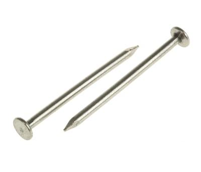 Product image for Bright steel round head nail,2.36x40mm