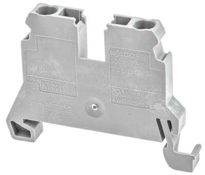 Product image for Grey standard DIN rail terminal,24A