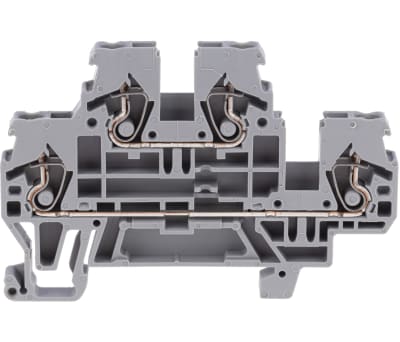 Product image for DOUBLE DECK DINRAIL MOUNT TERMINAL BLOCK