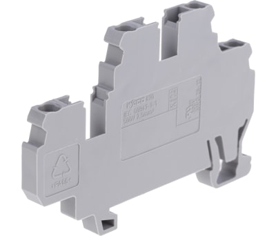 Product image for DOUBLE DECK DINRAIL MOUNT TERMINAL BLOCK