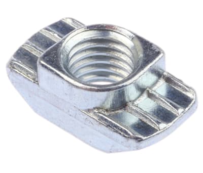 Product image for T-SLOT STEEL NUT,10MM SLOT M8 THREAD