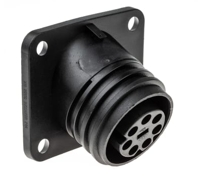 Product image for IP68 7 way flange mount cable socket,32A