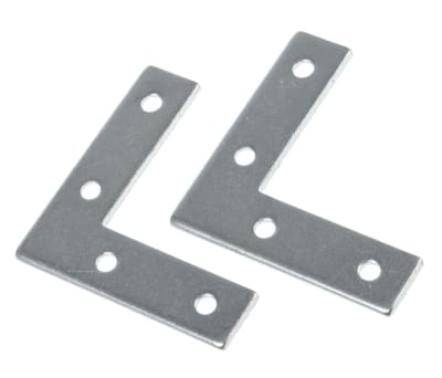 Product image for Zinc plated steel L shape flat bracket